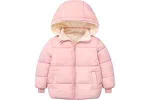 TUONROAD 1-6T Baby Girl Boy Winter Fleece Coats Toddler Warm Puffer Jackets Kids Down Alternative Outerwear