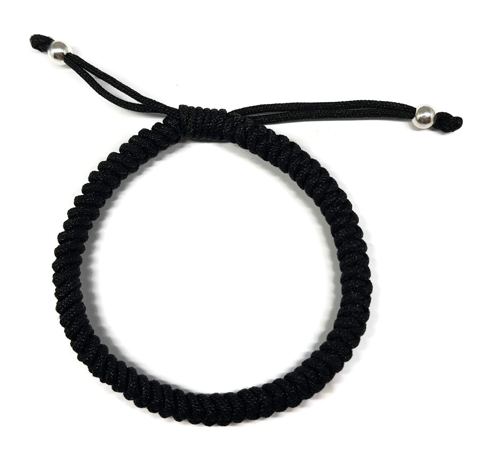 MYSTIC JEWELS - Kabbalah Lucky Red Cord Bracelet - Unisex - Adjustable - Evil Eye Protection, Good Luck, Good Luck (Black)