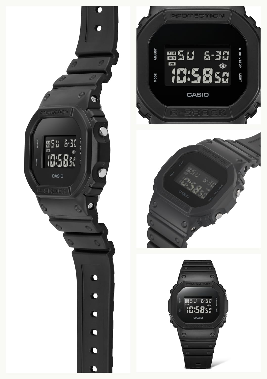 Casio DW-5600UBB-1JF Men's Wristwatch, All Black