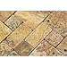 Scabos Travertine 3-Pieced Mini-Pattern Mosaic Tile, Tumbled - 6 X 6 Sample