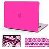 B BELK Compatible with MacBook Air 13.6 inch Case 2026 2025 2024 2023 2022 M4 A3240 M3 A3113 M2 A2681 Liquid Retina Display, Plastic Hard Shell Case + Keyboard Cover + Screen Protector, Hot Pink