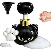 Cute Cat Paw Foam Soap Dispenser, Black Kitty Refillable Foaming Pump Bottle, Refillable Eco-Friendly Hand Soap Dispenser