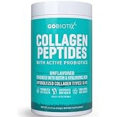 GOBIOTIX Collagen Powder Supplement with Probiotics - Hydrolyzed Protein Collagen Powder for Women - Hair Skin and Nails, Joi