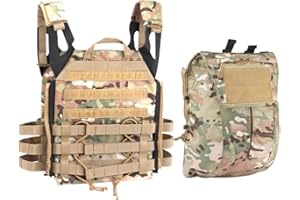 Tactical JPC MOLLE Vest with Backpack Expand Bag for Airsoft Paintball Hunting