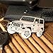 Wrenches & Bones Key Chain for Jeep Enthusiasts - Detailed JK/JKU/JL Stainless Steel Keychain for Jeep Wrangler Accessories Enthusiasts - Built (JK)