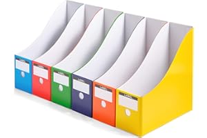 Panavage Magazine File Holder, Folder Holder, Magazine Organizer, Book Bins (Muticolor)