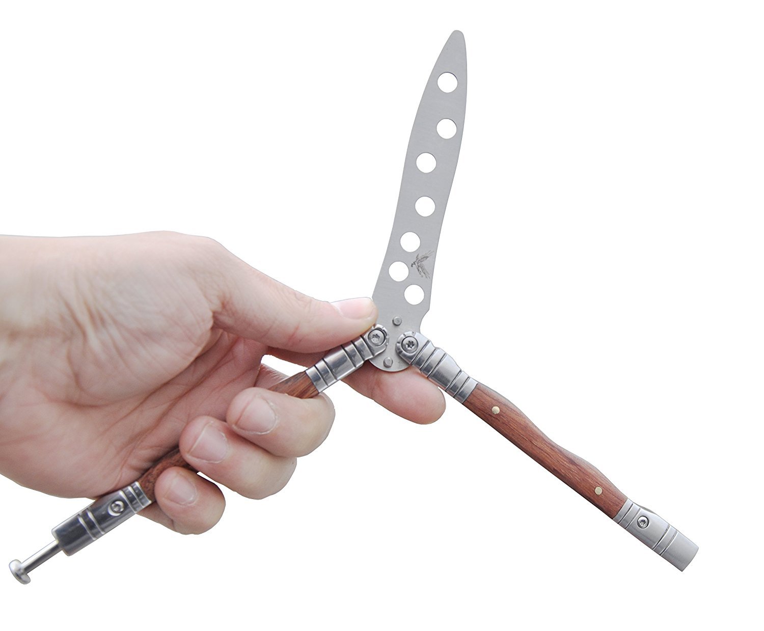 Herramienta cuchillo mariposa cuchillo de entrenamiento Balisong Práctica Trainer (Dull Knife) (madera)