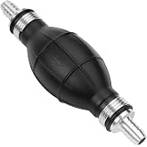 H-veenjor 3/8" Boat Primer Bulb Marine for Outboard Motor Universal Fuel Line Hand Primer Bulb Manual Black Rubber Fuel Transfer Vacuum Pump for Gas, Gasoline,Diesel, Water