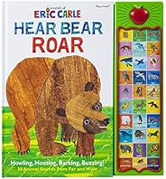 World of Eric Carle, Hear Bear Roar 30-Button Animal Sound Book - Great for First Words - PI Kids
