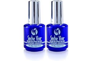 Seche Vive Instant Gel Effect Top Coat, Nail Polish for Manicure and Pedicure, 0.5 oz, 2-pack