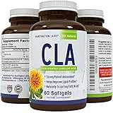 Highest Grade & Potency CLA Supplement Through Safflower Oil - Natural Softgels & Extra Purity for Strength & Bio-availability - Guaranteed By Huntington Labs