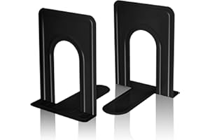 SHIKAMAN Book Ends - Decorative Metal Book Ends Heavy Duty bookends