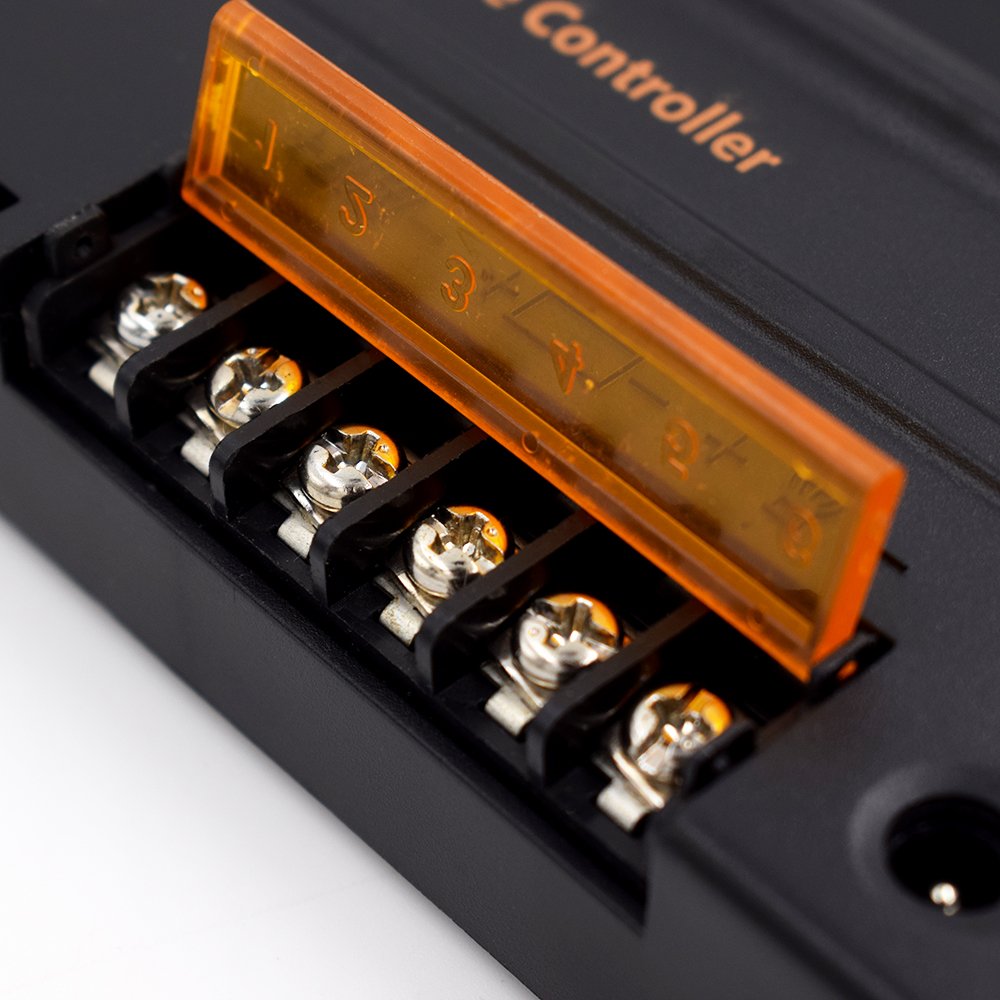 COSSCCI 10A 12V/24V Solar Charge Controller, Solar Panel Battery Intelligent Regulator Auto Switch, LCD Display Intelligent USB Port, Overload Protection &Temperature Compensation