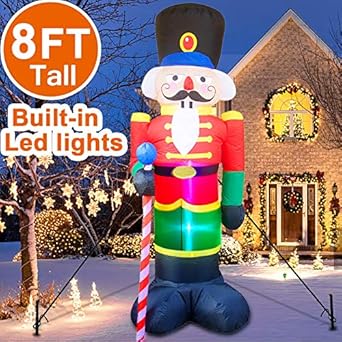 Amazon Com 8 Foot Christmas Inflatable Nutcracker Soldier Outdoor