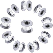 5PCs Aluminum 2GT Timing Pulley 20 Teeth Bore 6.35mm For Nema 23