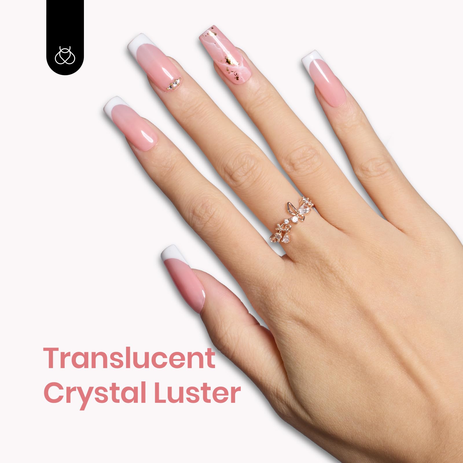 beetles Gel Polish 15ml Nude Pink Gel Polish Jelly Gel Nail Polish Neutral Sheer Spring Color Soak off LED UV Lamp DIY Nail Art Decoration Manicure Design Salon at Home - Image 5