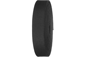 BUILD A BELT Solid Color Heavy Canvas Webbing Roll 1.25" Width Durable Strap for Belts, Bags, Crafts 3 Yard Black