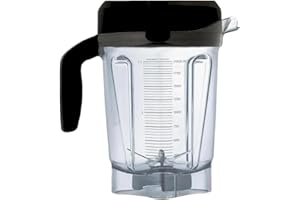 Compatible For Vitamix Blender Pitcher 64oz Low-Profile，Compatible for 750 5200 5000 6300 7500 Vm0102 Vm0103 Vm0197 E310 Cont