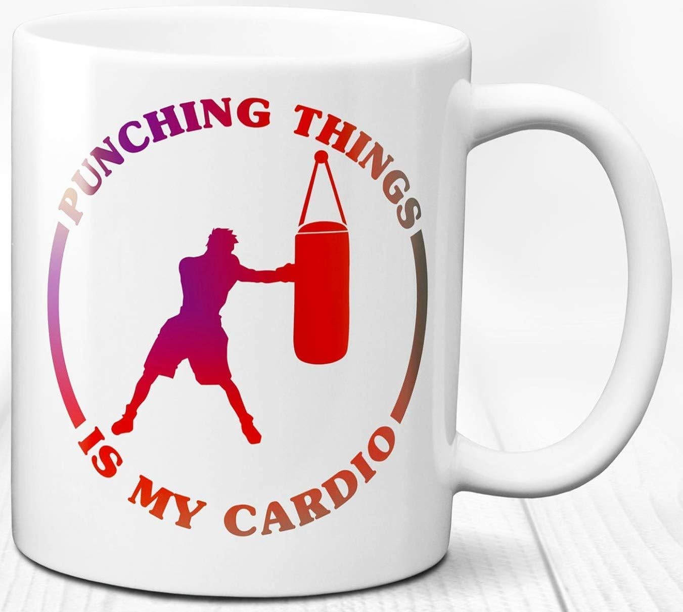 Boxer Coffee Mug Boxing Quote Fitness Punch