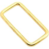 CRAFTMEMORE Metal Rectangle Buckle Ring Fits 1-1/4", 1-1/2" Strap Heavy Duty Rectangular Cord for Bag Belt Loop Purse Making (1-1/2" x 100 pcs, Gold)
