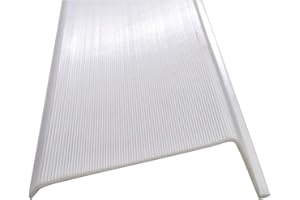 BEAM LIGHTING PLASTICS YOUR DIFFUSER SOURCE Beam Lighting Under Cabinet Light Cover Replacement | White Ribbed Acrylic Diffuser (L-Shaped, 24")