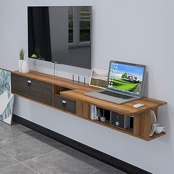 Regal Moderne Wandhalterung Tv Stander Schwimmende Tv Medienkonsole Computertisch Wand Laptop Schreibtisch Schreibtisch Workstation Medienspeicherschrank Hangende Tv Konsole For Blu Ray Player Spielek Amazon De Kuche Haushalt