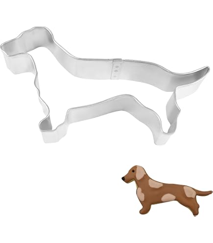Bakerlogy Short Haired Dachshund Face Cookie Cutter - 1 Piece Dog Shaped Cutter - View #7