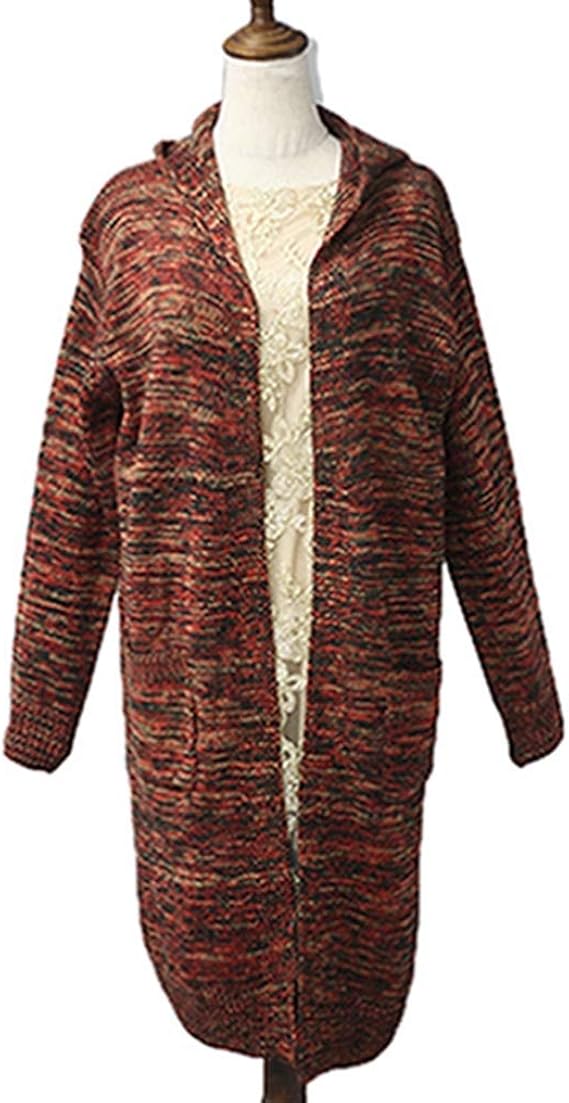 Amazon ロングカーディガン レディース 厚手 フード付き 秋 アウター 通勤 オフィス ニット トッパーカーディガン 春 秋 肩掛け ボレロ おしゃれ 大きいサイズ ゆったり 上着 長袖 ギャル 大人 体型カバー 着痩せ ストレッチ カーディガン ボレロ 通販