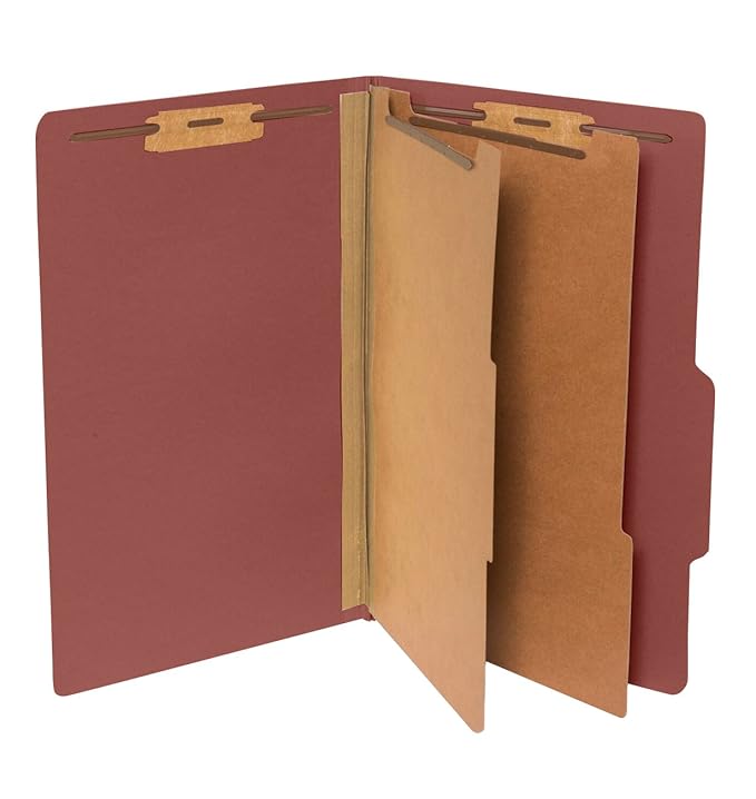 10 Legal Size Classification Folders 2 Divider2'' Tyvek