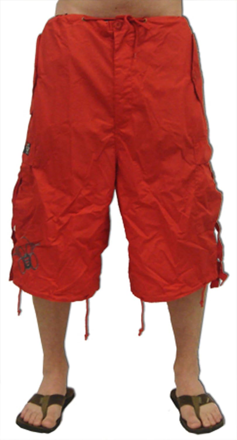 Ghast Unisex Cargo Drawstring Rave Dance Shorts: Clothing