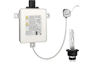 KERBIY HID Headlight Ballast W/Igniter & D2S Bulb fit for Acura TL TSX ILX ZDX RDX for Honda Odyssey for Mazda 3 5 CX-9,Replace W3T19371 X6T02971 W3T10471 Xenon Ballast Control Module