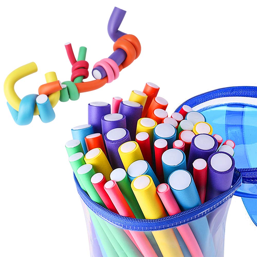 42 pack Hair Curlers Roller - Twist-flex Rods set, Curling Rods, Foam Hair Roller for Short, Medium and Long Hair