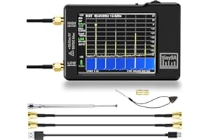DMGICPRO TinySA Spectrum Analyzer,Handheld Tiny Spectrum Analyzer 2.8inch Touch Screen,0.1MHz~ 960MHz Portable Frequency Analyzer with 4 Input/Output Modes,2-in-1 Signal Generator with Battery