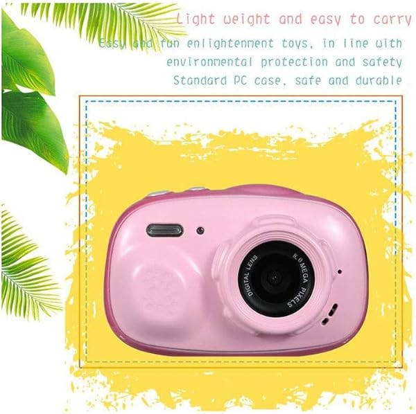 noyydh Childrens Waterproof Camera 3 Meters Waterproof 2 0 Inches HD IPS Display Support MP3 MP4 Color Pink