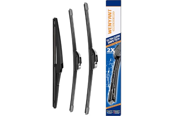 Wenyant 24"/19"/12" Windshield Wipers Compatible with Dodge Journey 2009-2020 Front and Rear Wiper Blades for My Car Original