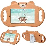 pzoz Tablet Case for Kids Compatible with 7 Tablet 7in Shock Proof Handle Protector Stand Girls Boys 7inch Cover for Tablet 7 inch 7th Edition Generation 2017 Release (Brown)