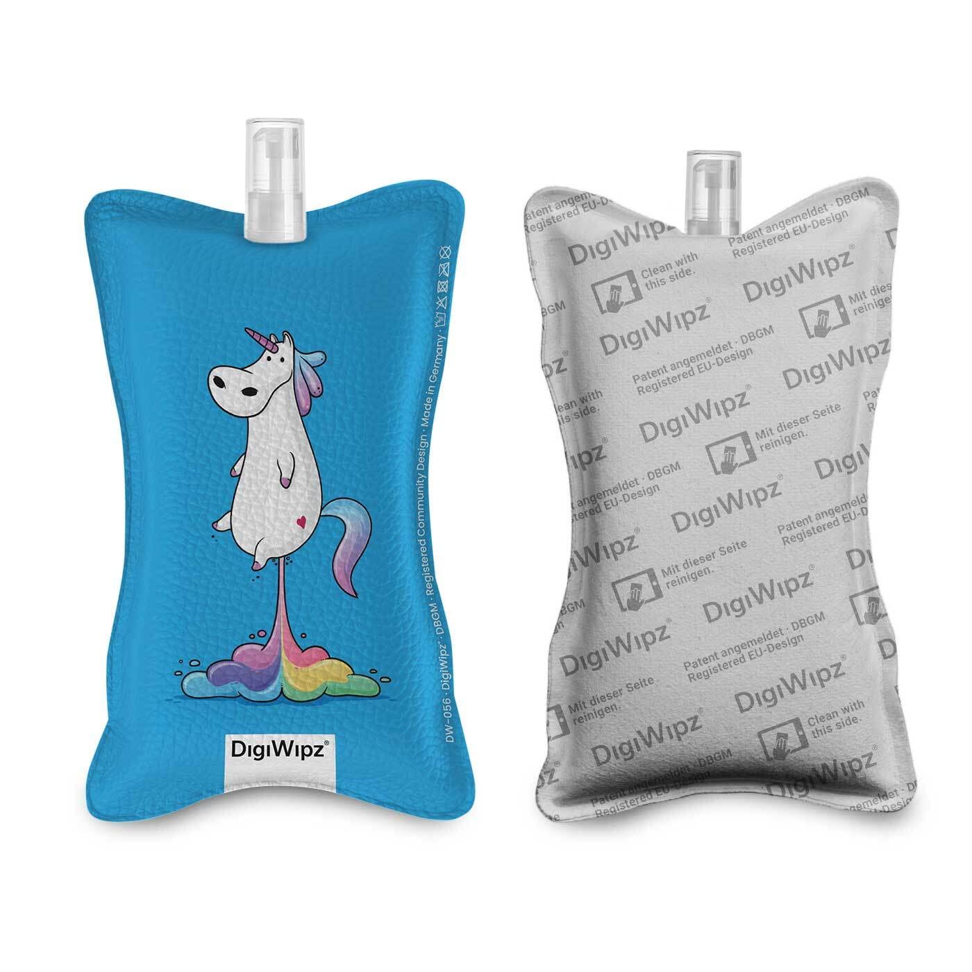 DigiWipz® The ingenious 2-in-1 display cleaner (glitter shitter) - screen cleaner for displays and touchscreens - screen cleaner microfibre sponge with integrated sprayer