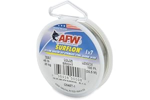 American Fishing Wire Surflon Nylon Coated 1x7 Stainless Steel Leader Wire