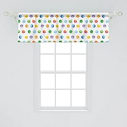 Ambesonne Abstract Window Valance Pack of 2, Big