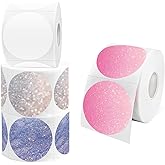 STARLIBOO 2400PCS Thermal Labels, Thermal Printer Labels Round, 2 inch Direct Thermal Stickers use for Barcode, Shipping, Customized, Compatible with Rollo & Zebra & MUNBYN (4 Rolls)