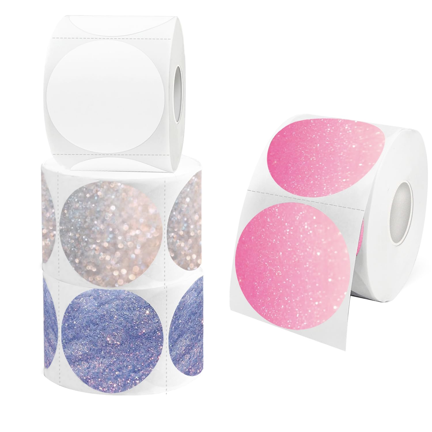 Photo 1 of *** 1 ROLL *** STARLIBOO 2400PCS Thermal Labels, Thermal Printer Labels Round, 2 inch Direct Thermal Stickers use for Barcode, Shipping, Customized, Compatible with Rollo & Zebra & MUNBYN (4 Rolls)