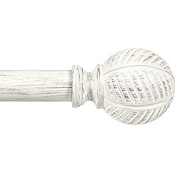 Zeerobee Wood Curtain Rods for Windows 66 to 120, 1