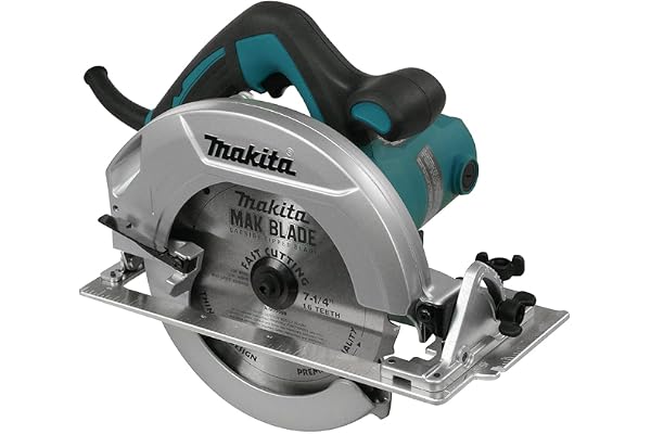 Makita 7-1/4" Circular Saw, High Power to Weight Ratio, 2-1/2" Cutting Capacity, Aluminum Baseplate, 45° Bevel