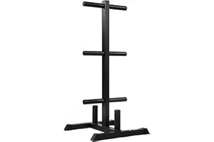 JFIT Weight Rack and 2 Bar Holder for 2” Olympic Plates, Stores Up to 850 LB