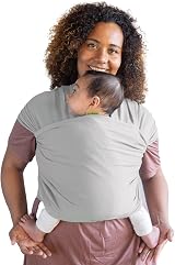 Boba Baby Wrap Carrier Original Sling for Newborns 7–35 lbs Serenity Light Grey