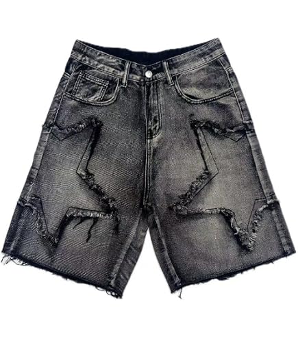 Amazon.com: Y2k Star Denim Shorts Baggy Jorts Low Rise Stretchy