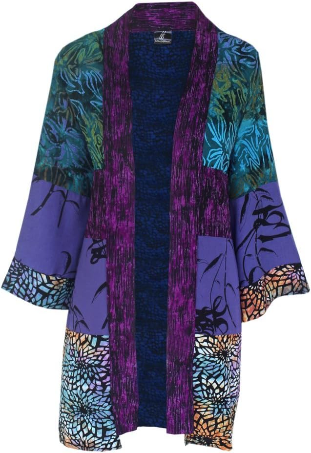 Fashion Fulfillment Plus Size Kimono Duster, Women's Jacket, Handmade by GF, One Size 1X 2X
