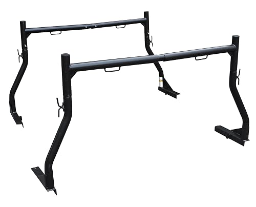 MaxxHaul 50241 Adjustable Steel Truck Ladder Rack – 500 lbs Capacity ...