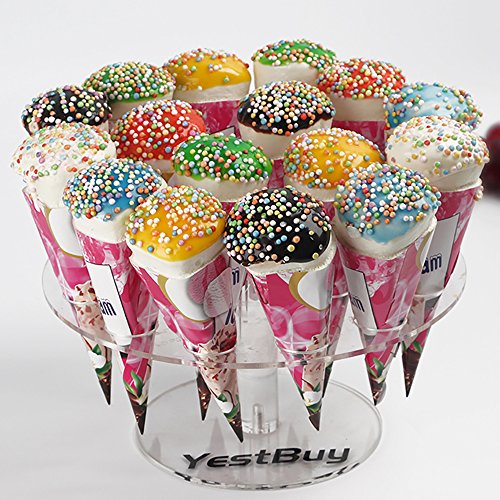 Yestbuy clear mini acrylic ice cream cone stand holder …