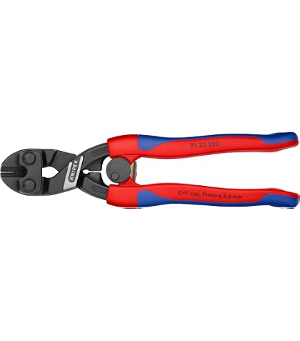 KNIPEX 71 21 200 Angeled High Leverage CoBolt Cutters - Bolt